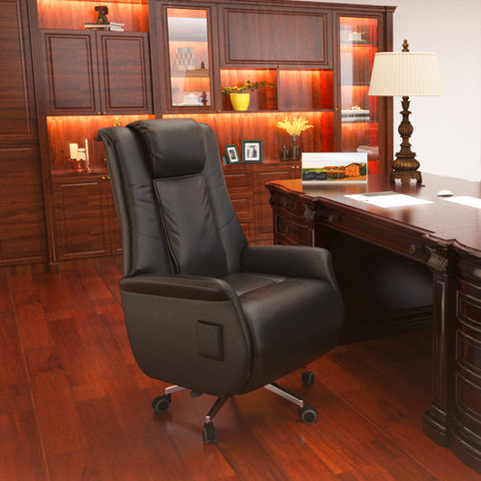 Office chair with foot rest,Executive Comfy Office Chair, Electric Recliner Chair, High-Back Power Office Chair, Ergonomic Big and Tall Office Chair w/Footrest, Microfiber Desk Chair