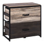 Vinsetto Office File Cabinet with 2 Large Drawers and Adjustable Metal Hanging Bars for A4, Letter and Legal Sized Files, Storage Organizer, Brown/Black