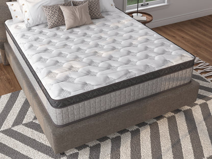 Assembled in USA - 12' King Diamond Innerspring Hybrid and Cooling Gel Memory Foam Mattress, Pressure Relief, and Motion Isolation, CertiPUR-US and Oeko TEX Certified