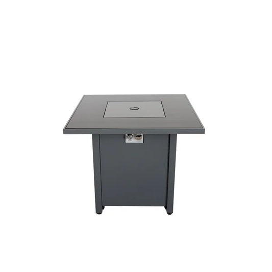 25' H x 30' W Steel Outdoor Fire Pit Table with Lid
