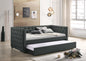 Romona Gray Fabric Daybed W/Trundle (Full)