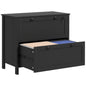 HOMCOM 2 Drawer File Cabinet with Lock, Lateral Filing Cabinet with Keys and Adjustable Hanging Bar for Letter, A4 and Legal Size, File Cabinet for Home Office, Black