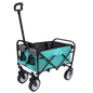Minimeetall Strap Collapsible Foldable Wagon Cart with strapping system, Beach Wagon , Utility Cart , Utility Wagon Grocery Cart for Camping Shopping Sports Gardeing Fishing Supports 225lbs green