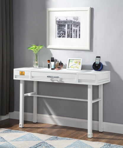 Cargo White Finish Vanity Desk