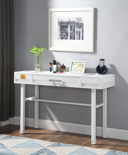 Cargo White Finish Vanity Desk