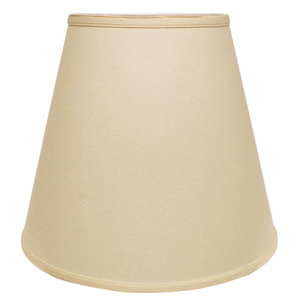Extra Deep Empire Hardback Lampshade with Washer Fitter, Beige Color Fabric Lampshade for Table Lamps, Natural Linen, 9' Top x 16' Bottom x 14' Height