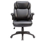 Adjustable Bonded Leather Office Chair with Butterfly Mechanism, 360 Degree Swivel Armchair for Study, Office, Gaming, Black