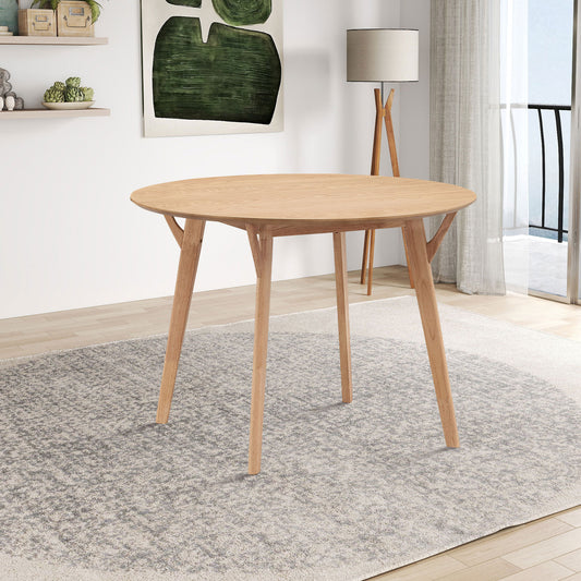 42.01 Inch Saving Place Table,Wooden Dining Table for 4 Persons,Modern Design Round Kitchen Table for Living Room,Apartment,Restaurant