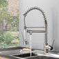 Kitchen Faucet with Pull Down Sprayer Brushed Nickel Stainless Steel Single Handle 
 Kitchen Sink Faucets
