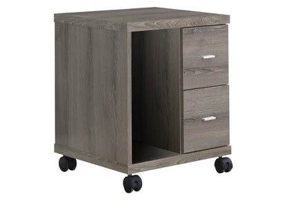 Office, File Cabinet, Printer Cart, Rolling File Cabinet, Mobile, Storage, Work, Brown Laminate, Contemporary, Modern