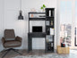 Versalles Writintg Desk, Two Superior Shelves, Five Cubbies -Smokey Oak