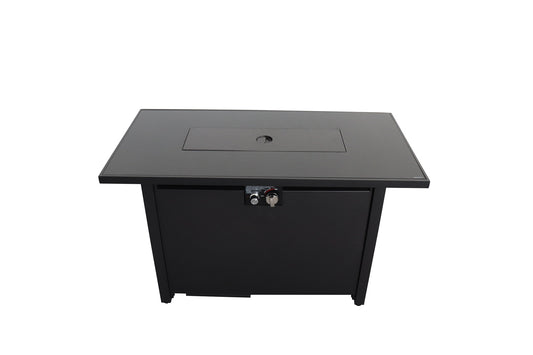 25' H x 42' W Steel Outdoor Fire Pit Table with Lid