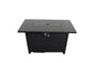25' H x 42' W Steel Outdoor Fire Pit Table with Lid