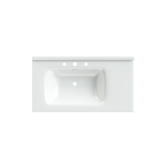 Sinks rectangular 36 inch bathroom sinks, modern rectangular countertop bathroom sinks, porcelain ceramic bathroom sinks.White, 36''W x 20''D ---Sink only.