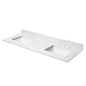 60'x 22' bathroom stone vanity top engineered color with undermount ceramic sink and 3 faucet hole with backsplash