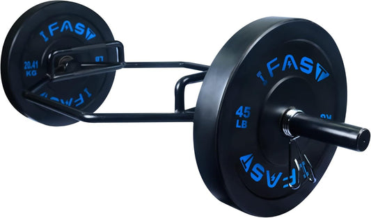 Hex Bar Weights Set Trap Bar Olympic Bumper 45lb Weight Plates Set for Deadlift Weightlifting Bodybuilding - 2 Inch Hexagon Trap Bar with Weights for Exercise & Fitness Home Gyms