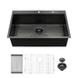 33x22x10'Drop-in Single Bowl Stainless Steel Kitchen Sink