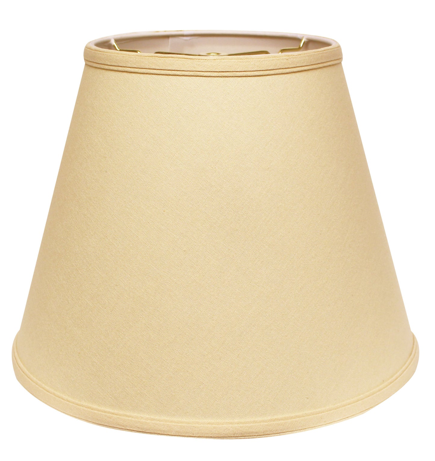 Deep Empire Hardback Lampshade with Washer Fitter, Beige Color Fabric Lampshade for Table Lamps, Natural Linen, 10' Top x 18' Bottom x 13' Height
