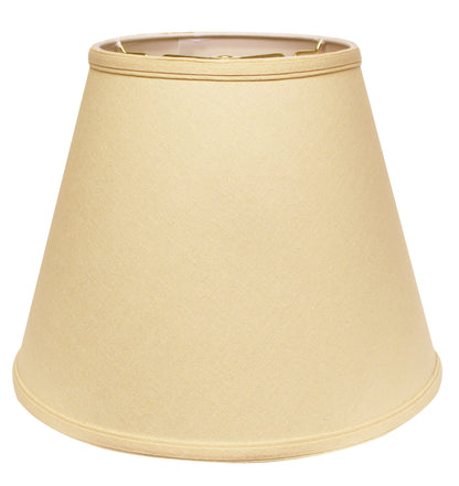 Deep Empire Hardback Lampshade with Washer Fitter, Beige Color Fabric Lampshade for Table Lamps, Natural Linen, 10' Top x 18' Bottom x 13' Height