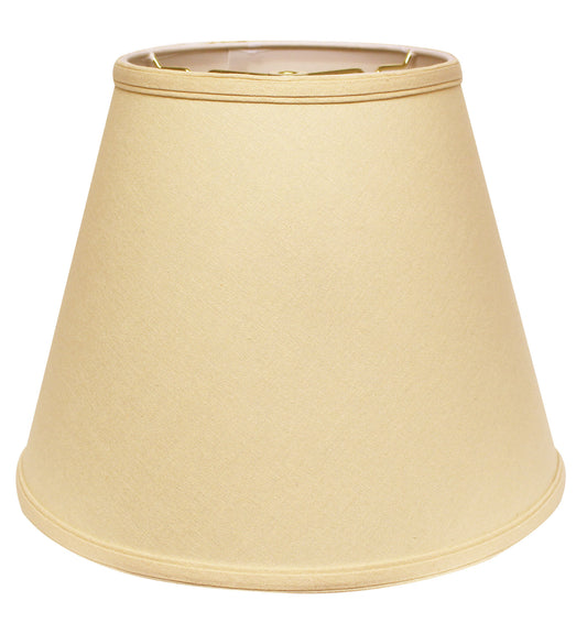 Deep Empire Hardback Lampshade with Washer Fitter, Beige Color Fabric Lampshade for Table Lamps, Natural Linen, 10' Top x 18' Bottom x 13' Height