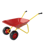 Children's metal trolley, children's trolley, children's heavy vehicle, metal structure two-wheeled trolley, steel pallet, can be used in gardens, loading leaves, soil, sand, etc. (red)