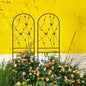 2 Pack Metal Garden Trellis 71' x 19.7' Rustproof Trellis for Climbing Plants Outdoor Flower Support Butterfly Deco Black