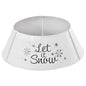 HOMCOM Christmas Tree Collar, Steel Tree Ring Skirt, Home Xmas Decoration for Christmas Tree, 26' x 26' x 9', White