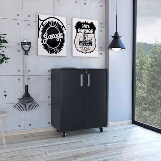 Black Wengue Rectangle Storage Cabinet Base