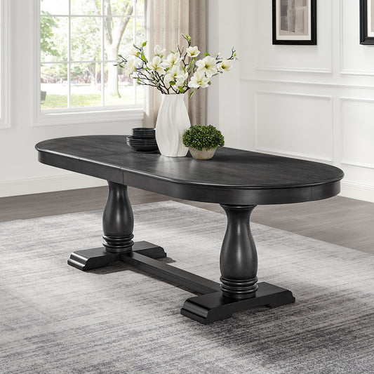 94.06 Inch Extendable Wooden Dining Table for 6 Persons,Long Expandable Curved Dining Table,Mid Century Modern Large Kitchen Table for Living Room,Restaurant