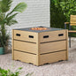 Outdoor 31' WPC Base Square Propane Fire Pit - 40,000 BTU, Brown
