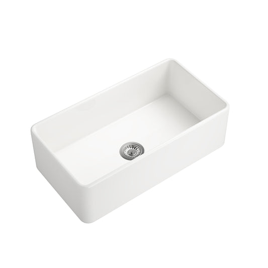 White Farmhouse Sink Deep Apron Sink Undermount Farmhouse Kitchen Sink Single Farm Sink