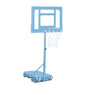 Soozier Poolside Basketball Hoop Stand, 36.5'-48.5' Height Adjustable Portable Hoop System w/ Clear Backboard & Fillable Base for Whole Family, Blue, White