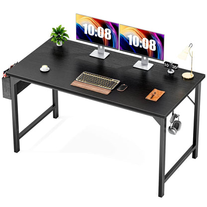 Modern Simple Style Wooden Work Office Desks with Storage,47 Inch,Black
