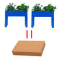 Elevated garden bed metal elevated outdoor flowerpot box  suitable for backyard and terrace  large flowerpot  suitable for vegetable and flower  Blue*2