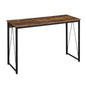 Weathered Oak and Black 47.5' Writing Desk with Metal Sled Base