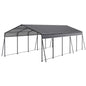 Metal Carport 13 ×26.5 FT Heavy Duty with Galvanized Steel Roof, Metal Garage Canopy with Galvanized Steel Roof & Frame, Car Tent Outdoor Storage Shed for Car, Boats and Truck, Gray