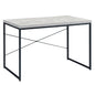 Antique White and Black Writing Desk with Metal Sled Base