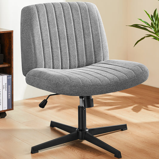SWEETCRISPY Cross-Legged Chair,No Wheels Armless Swivel Home Office Chair