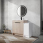 42 Inch Freestanding Bathroom Vanity with Ceramic Sink and Storage Cabinets, Soft Closing Door, 02430+0312 Combination Cabinet, KD-Package