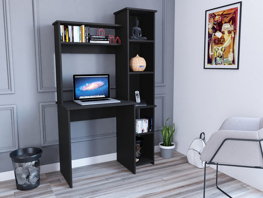 Versalles Writintg Desk, Two Superior Shelves, Five Cubbies -Black