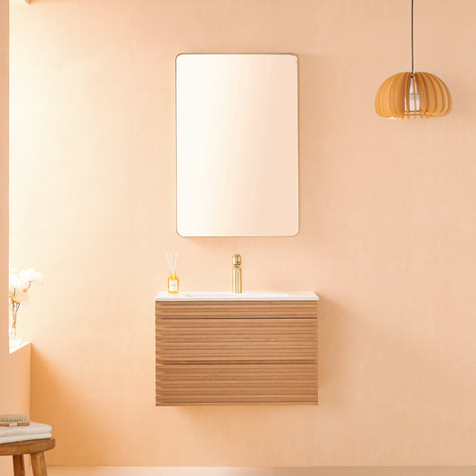 30' Wall Mounted & Floating Single Vanity with Ceramic Sink