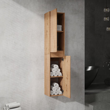 12' Bathroom Side Cabinet, 2-Soft Close Doors, Float Mounting Design, 12*2(KD-Packing)