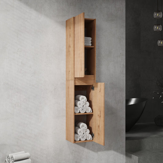 12' Bathroom Side Cabinet, 2-Soft Close Doors, Float Mounting Design, 12*2(KD-Packing)