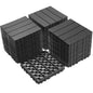 Plastic Interlocking Deck Tiles, 12.00'x12.00'(Pack of 44), Patio Flooring Outdoor Waterproof All Weather Use for Garden Poolside Front/Back Yard, Light gray