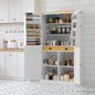 [Assembly Video Provided]TOPMAX 40.2x20x71.3inch High Freestanding Kitchen Pantry Large Cupboard Storage Cabinet with 2 Drawers, 2 Adjustable Shelves, 8 Door Shelves for Kitchen, Dining Room,White