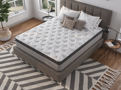 Assembled in USA - 10' Twin Diamond Innerspring Hybrid and Cooling Gel Memory Foam Mattress, Pressure Relief, and Motion Isolation, CertiPUR-US and Oeko TEX Certified