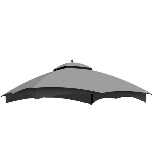 Replacement Canopy Top for Lowe's Allen Roth Heavy Duty Gazebo Roof Gazebo Top with Air Vent 10X12 Gazebo CoverReplacement Top Only (Grey)