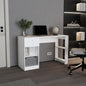 120-Home  47' Wide One Drawer Desk , Four Shelves, Writting Desk, Gamer Desk, Home Office, Living Room White