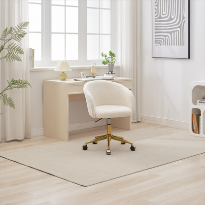 Hengming Golden foot office chair, modern armchair, height adjustable, rotary cosmetic chair, for bedroom,set of 1