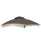 Replacement Canopy Top for Lowe's Allen Roth Heavy Duty Gazebo Roof Gazebo Top with Air Vent 10X12 Gazebo CoverReplacement Top Only (Brown)